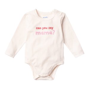 Ms.Rachel Long Sleeve Bodysuit - White/Red / 6-9m