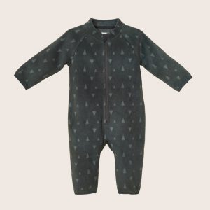 Rise Little Earthling Microfleece Romper - Antique White / 0-6m
