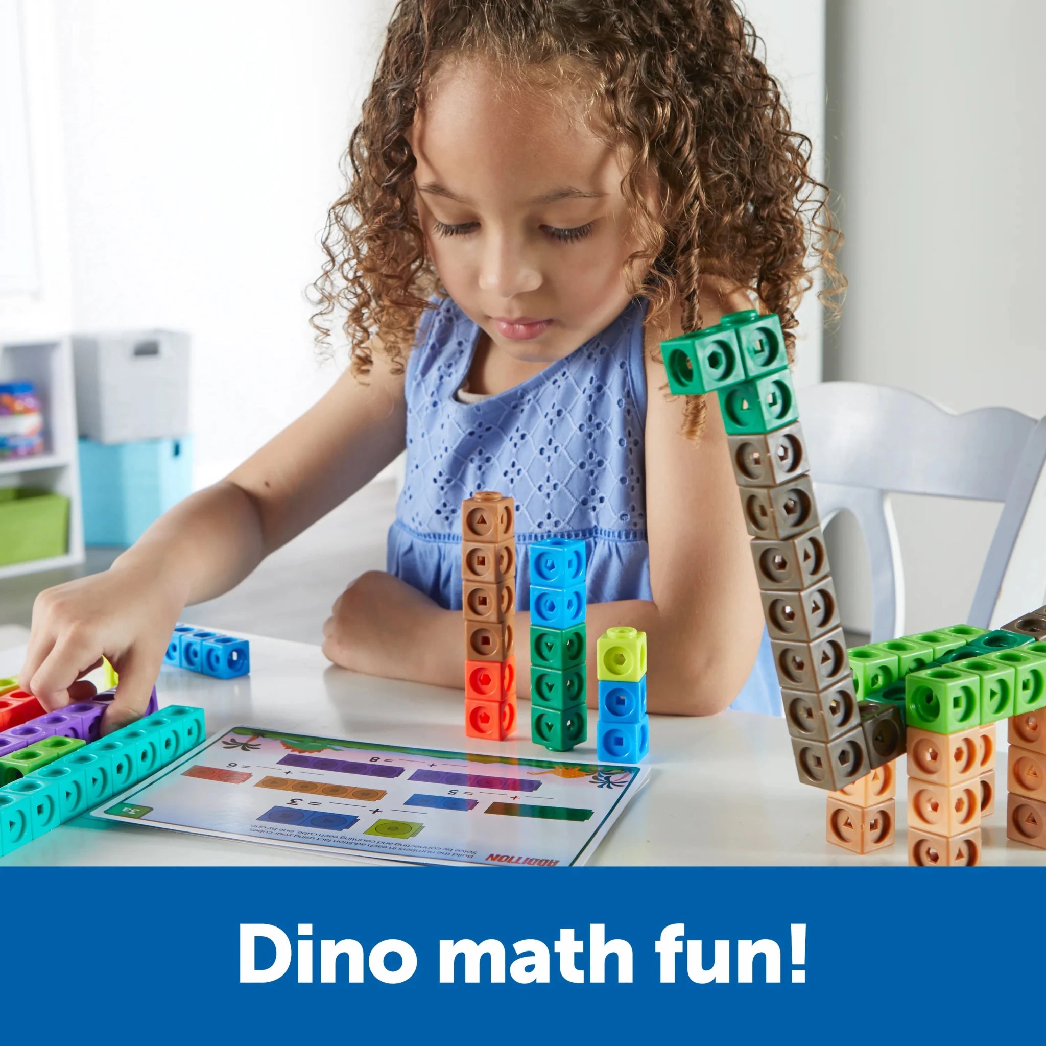 Learning Resources MathLink® Cubes Activity Set - Dino Time - Image 2