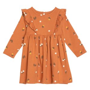 Ruffle Knit Dress BGFDR12 - Hazel Floral / 0-3m