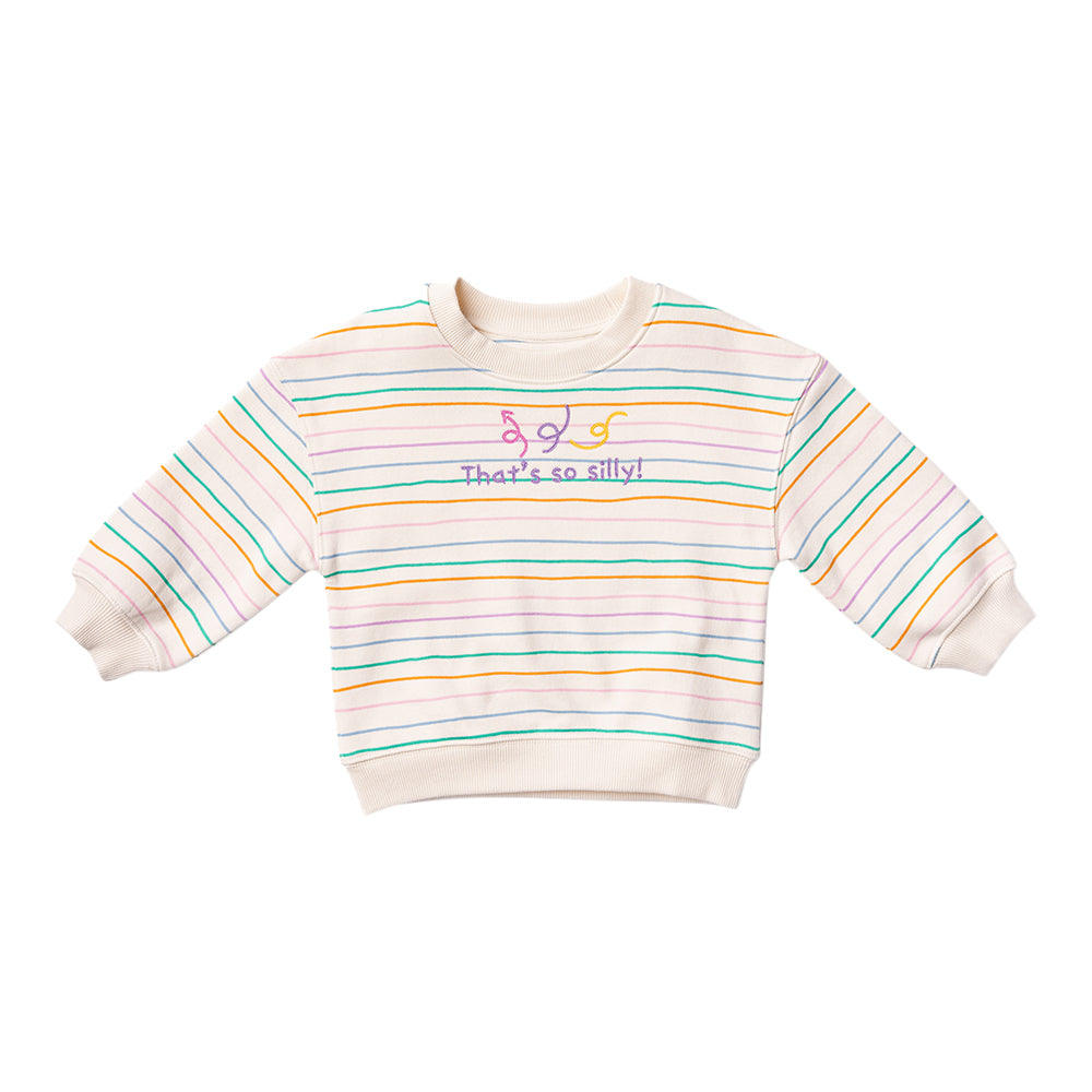Ms.Rachel Sweatshirt - White Stripe / 18-24m - Image 4