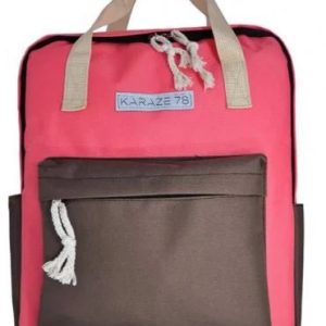 Karaze 78 Stylish Design Light Weight Water Resistant Backpack - Red and Brown