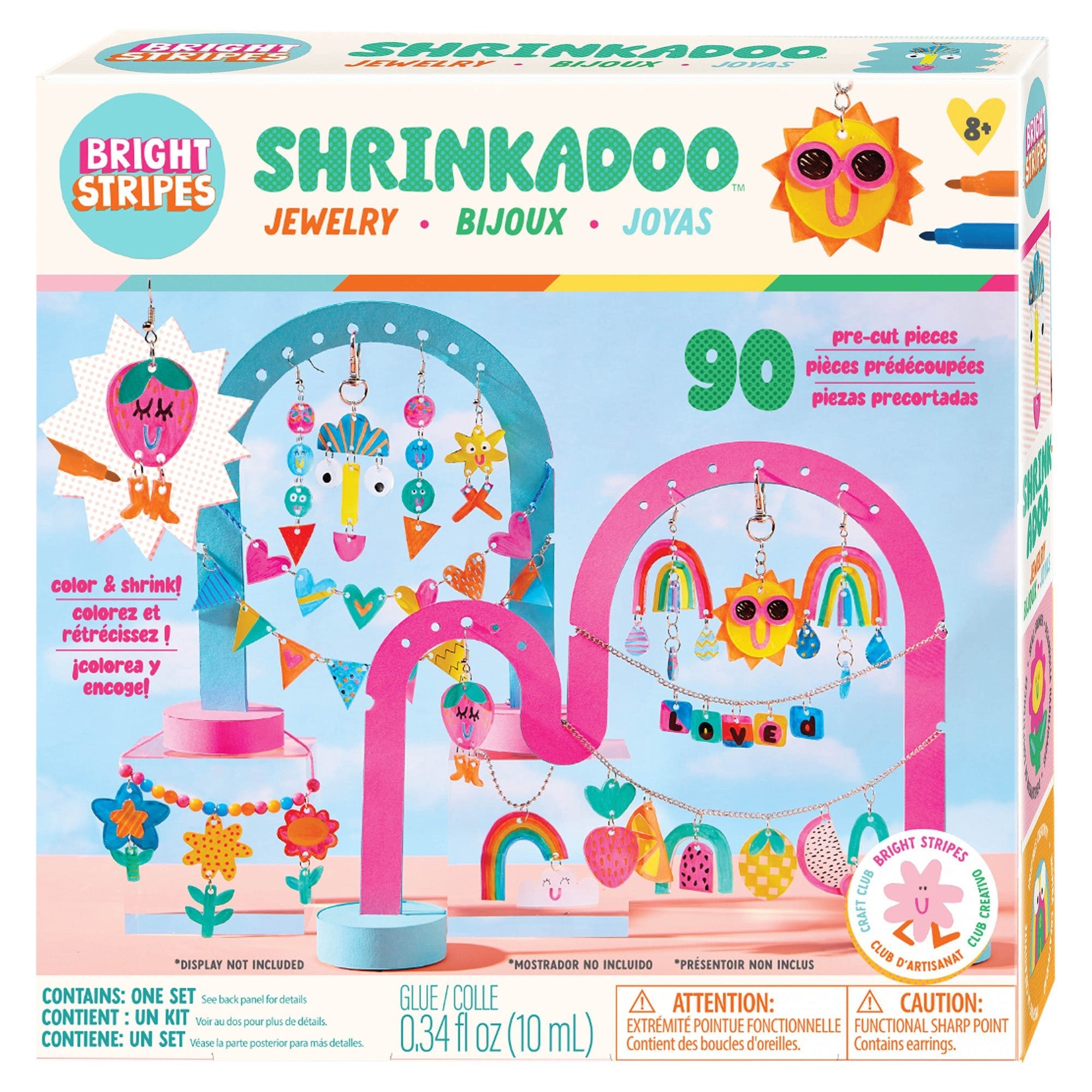 Bright Stripes Shrinkadoo Jewelry