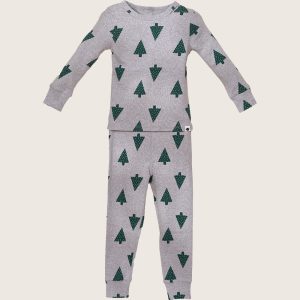 rise little earthling Holiday Sleep Set TGHSL00 - Dark Red / 4y