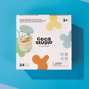 Gouache Paint Bucket & Accessories Set - 24 colors