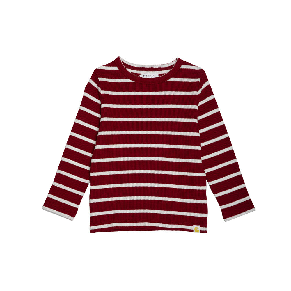 Exclusive Long Sleeve Waffle T-Shirt - Biking Red / 3-4y