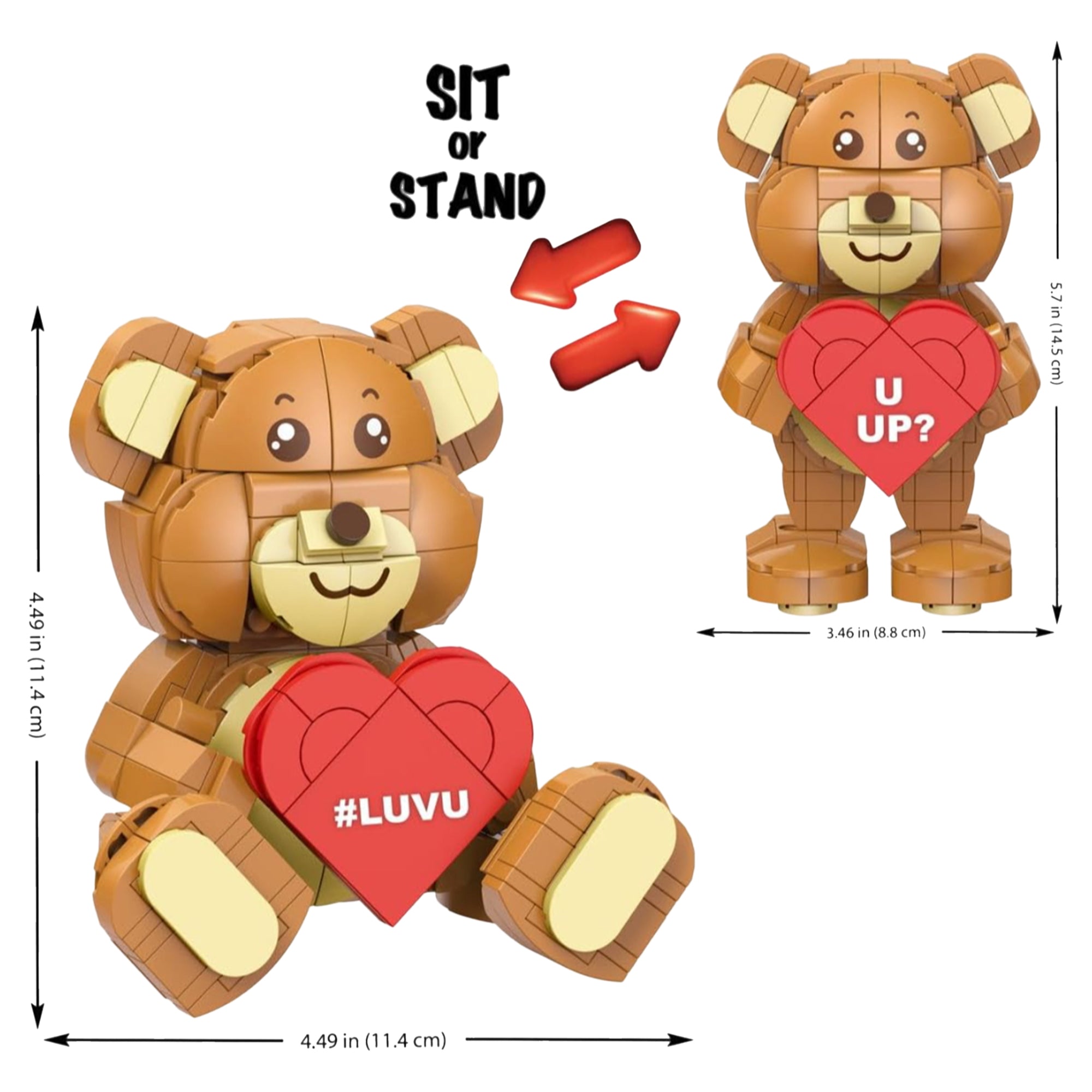 Brick Craft Bricktanicals For Brick Lovers Teddy Bear - 354 Pieces - Image 3