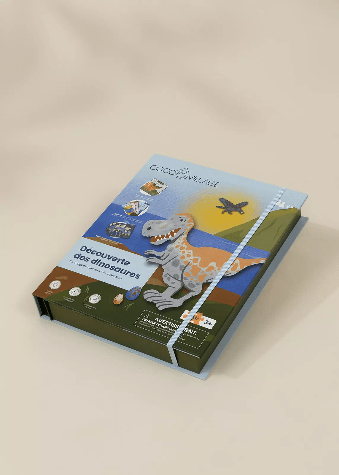Coco Village Interactive & Magnetic Encyclopedia–Dinosaur Discovery (French Version)