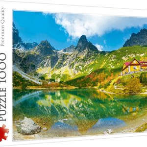 Exclusive Trefl Red 1000-piece Puzzle Shelter over the Green Pond, Tatras, Slovakia