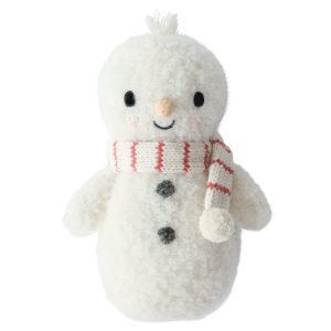 Cuddle + Kind Baby Snowman (Candy Stripe) Hand-Knit Doll