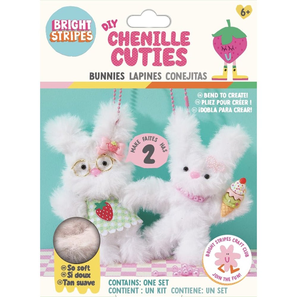 Bright Stripes DIY Chenille Cuties Bunny Babe