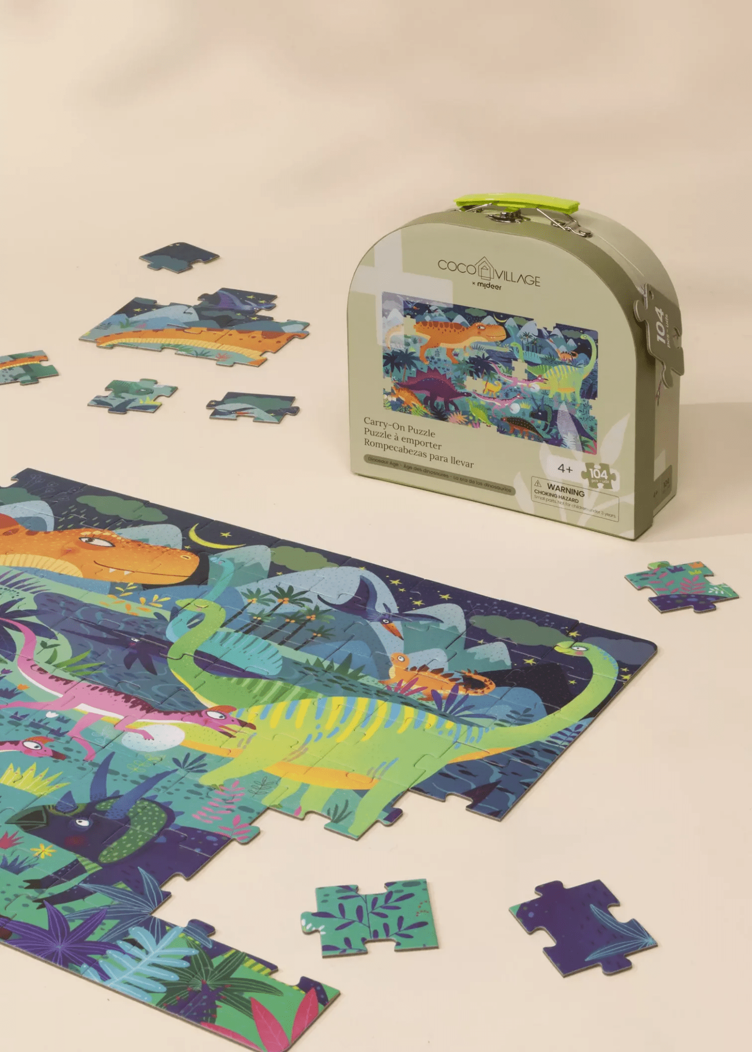 Coco Village Carry-On Puzzle - Dinosaur Age - 104pcs