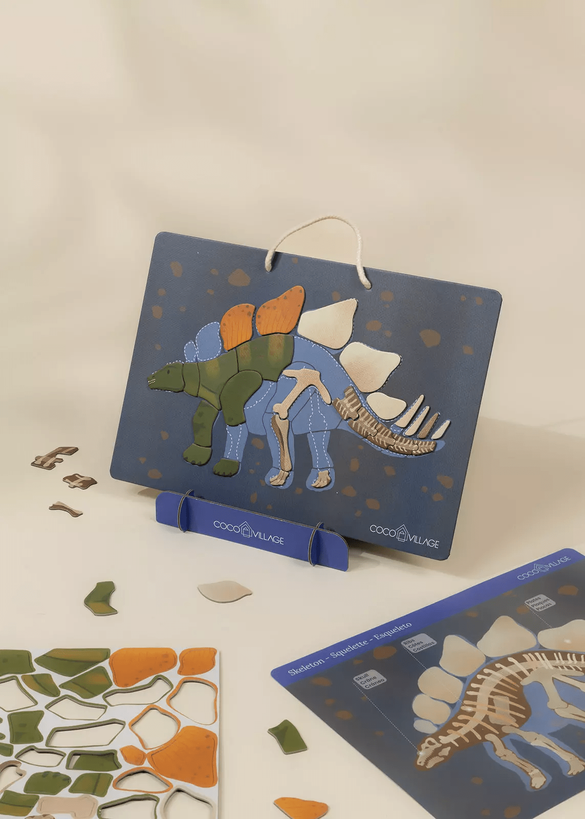 Coco Village Magnetic Interactive Board – Meet the Stegosaurus (Multi Language)