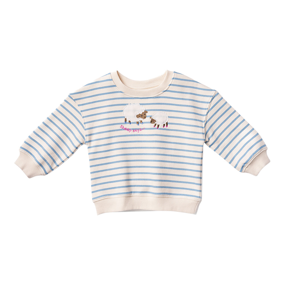 Ms.Rachel Sweatshirt - White Stripe / 18-24m - Image 10