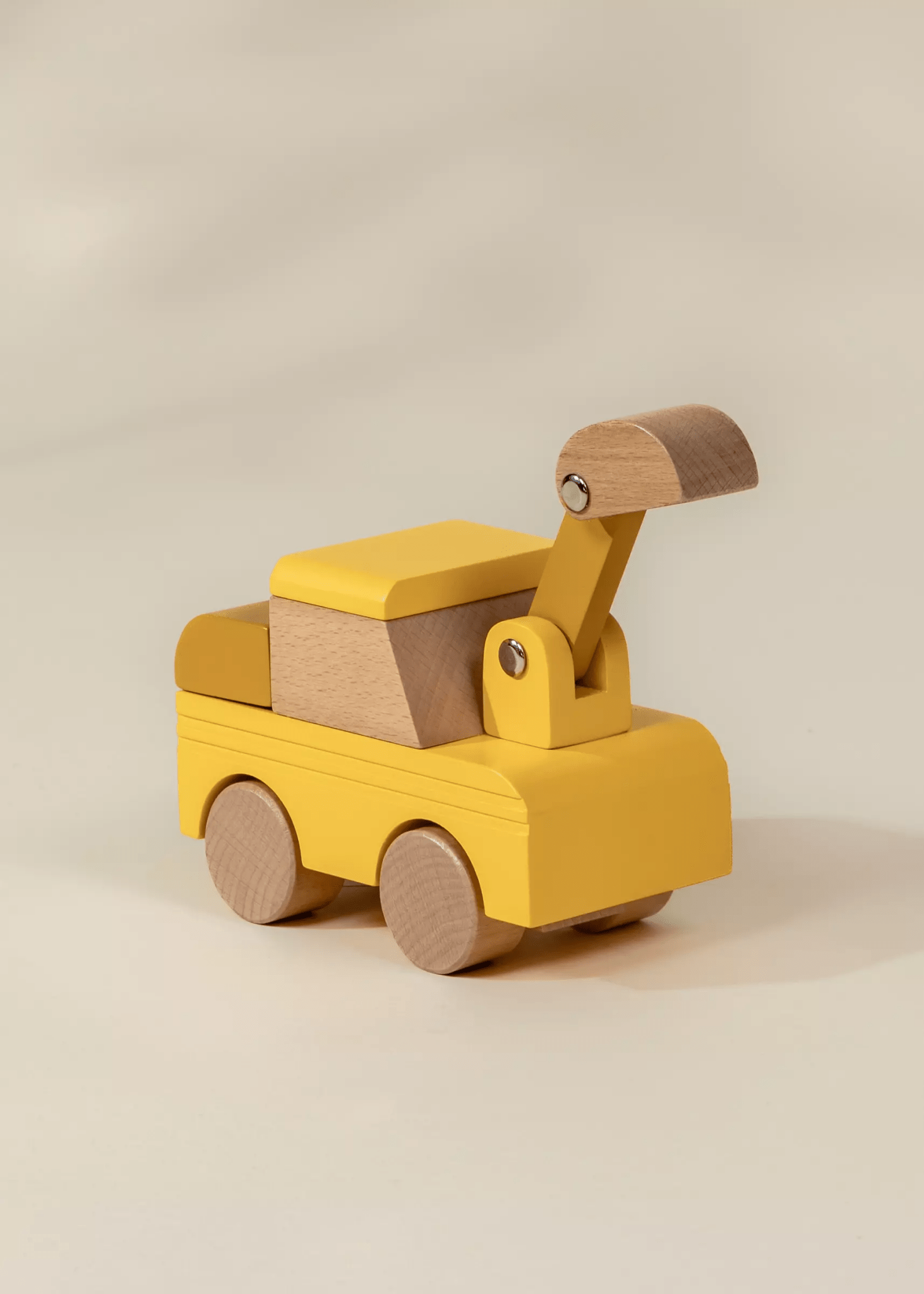 Coco Village Wooden Construction Vehicle - Excavator