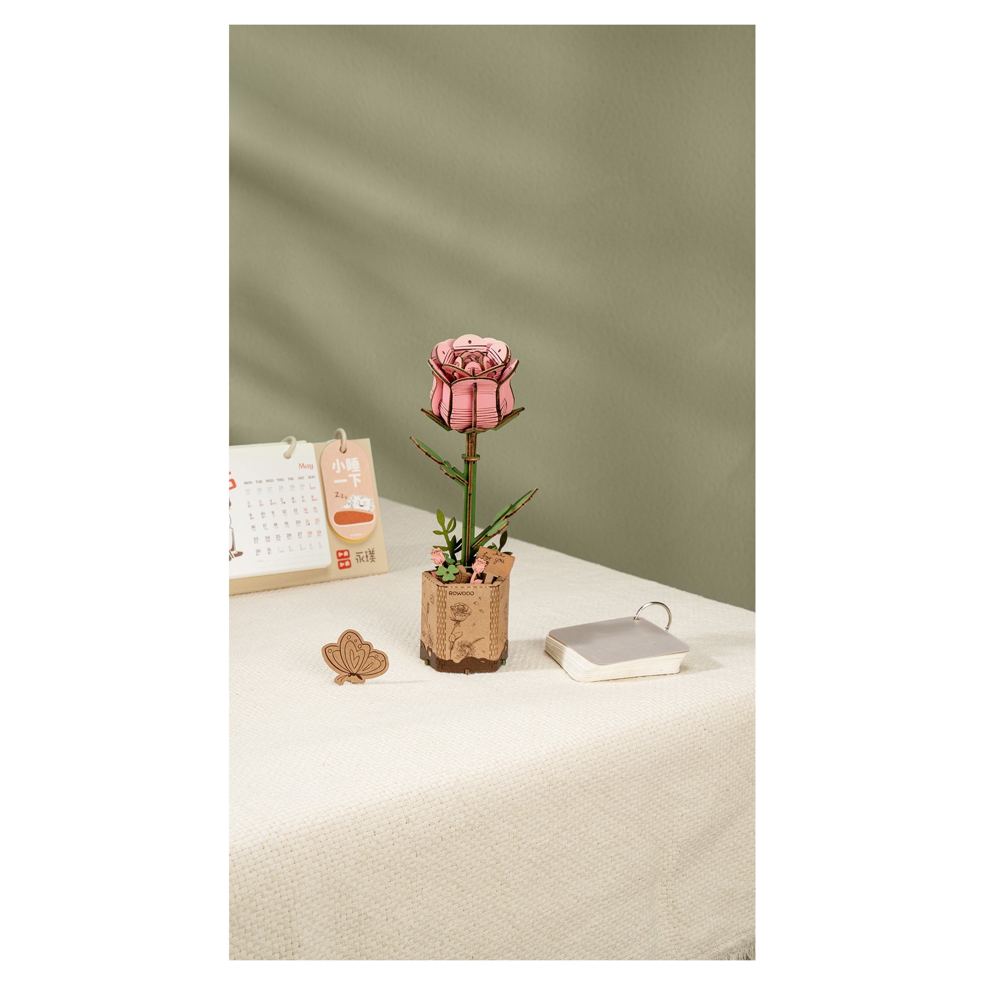 Rowood Pink Rose Model Kit - Image 2