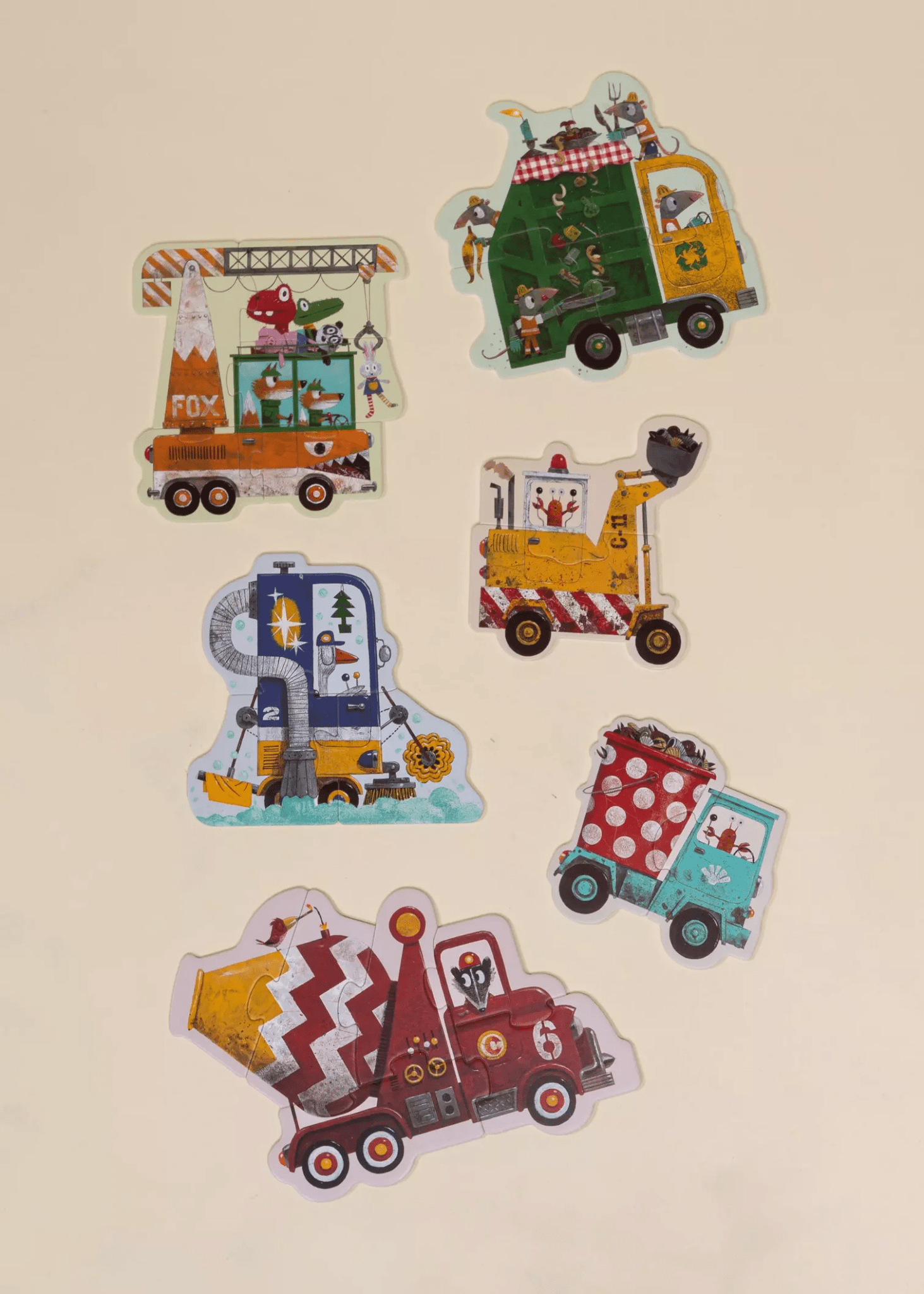 Coco Village My first Puzzles - Construction Vehicules (6 puzzles)