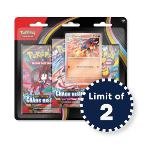 Exclusive Pokémon TCG: Mega Evolution Chaos Rising Three-Booster Blister I Limit 2 per customer