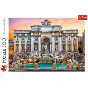 Tref Red Fontanna Di Trevi 500-piece Puzzle