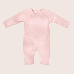 rise little earthling Quilted Wrap Romper - Green / 0-3m