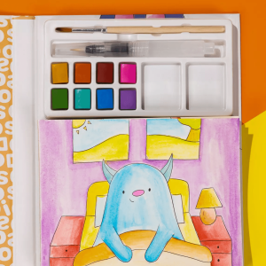 Coco Studio Watercolor Monster Painting Book - 30 pages