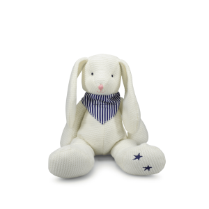 RLE 14" Cream Knit Bunny Plush