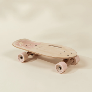 Coco Village Kids’ Wooden Skateboard with Handle – Bloom