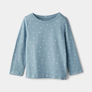 LS Crew Neck TGDKT00 - Ashley Blue Dots / 12-18m