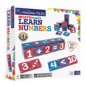 Hot MAGNA-TILES® microMAGS LEARN Numbers 56-Piece