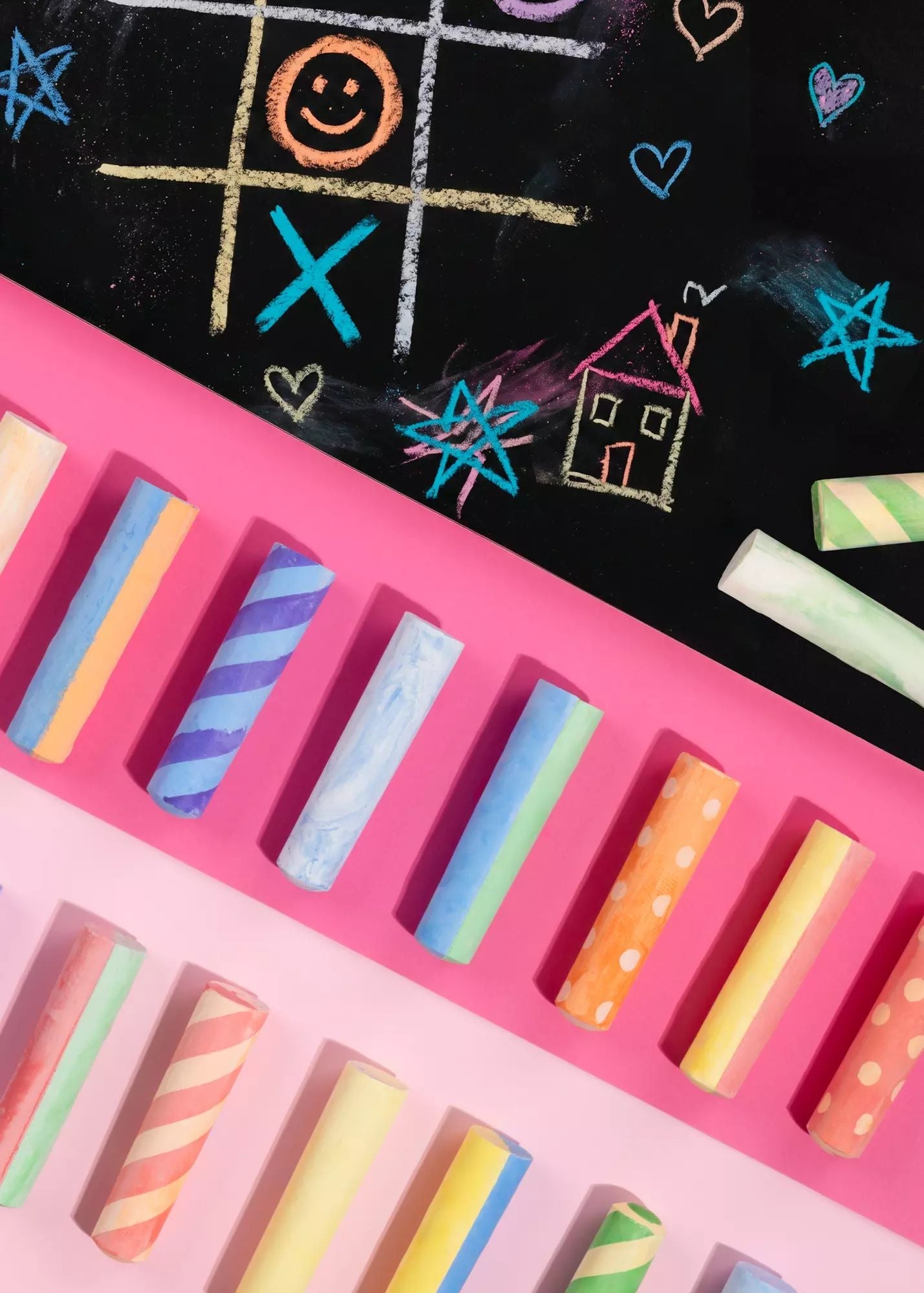 Coco Village Jumbo Rainbow Sidewalk Chalk (24 colors) - Image 3