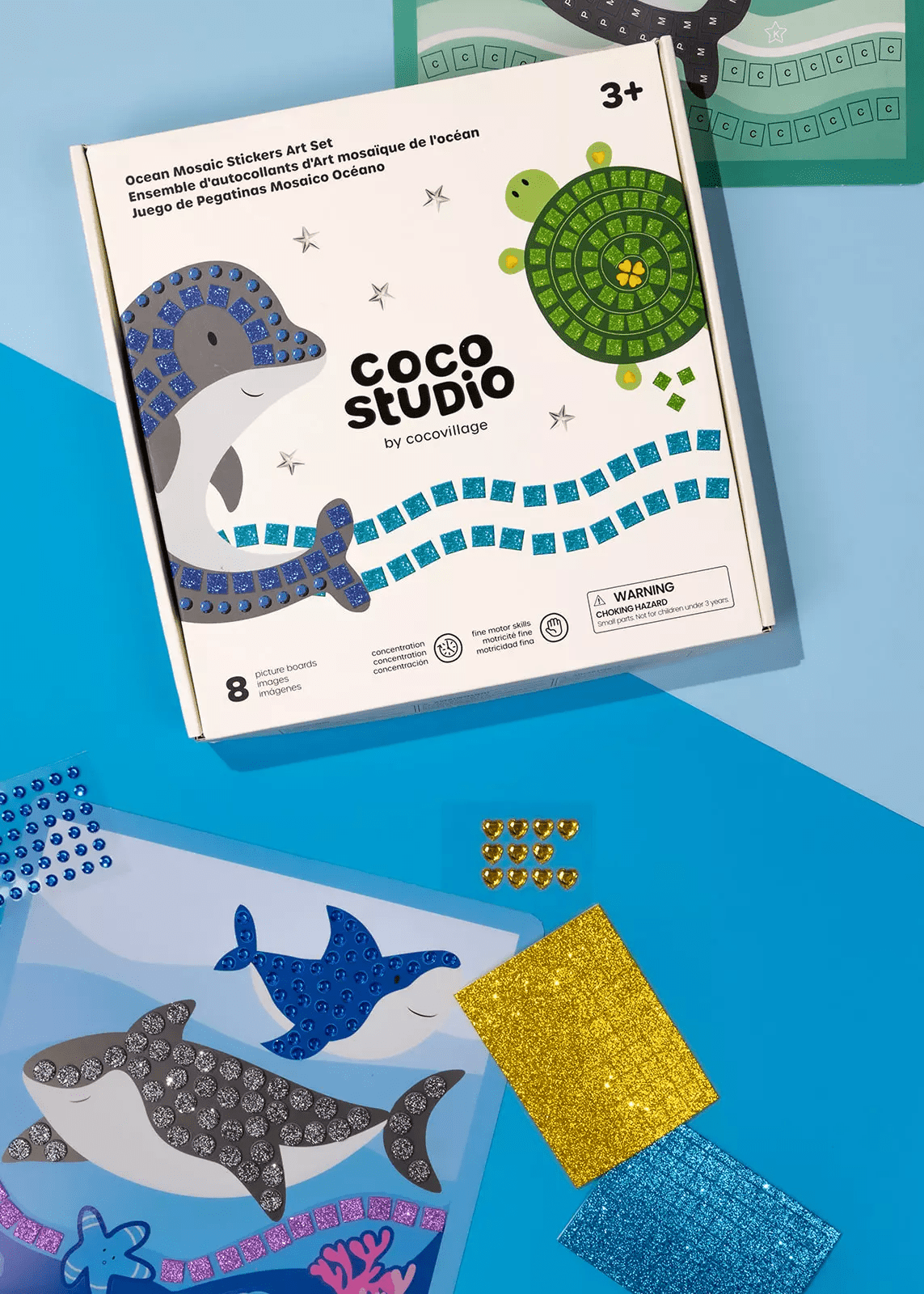 Coco Village Coco Studio Ocean Mosaic Stickers Art Set - 8 pcs