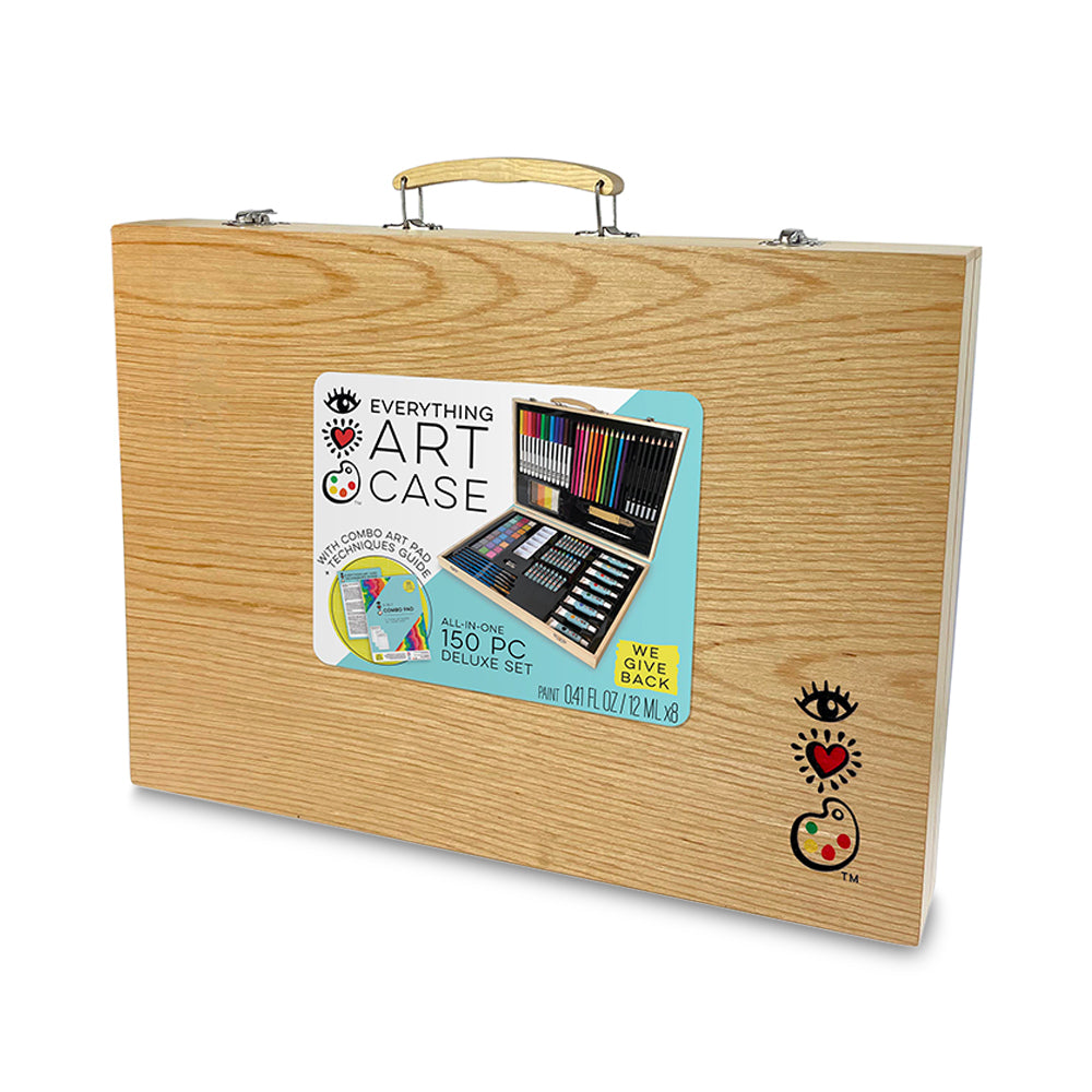 Bright Stripes iHeartArt Deluxe Wooden Everything Art Case - Image 2