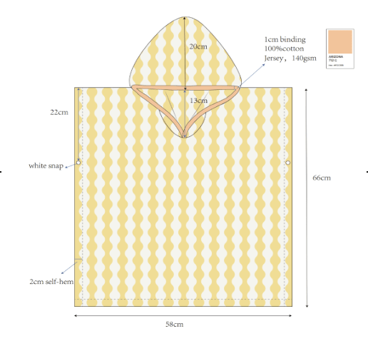 Coco Village 100% Cotton Kids Beach & Pool Poncho – Ocean - Image 8