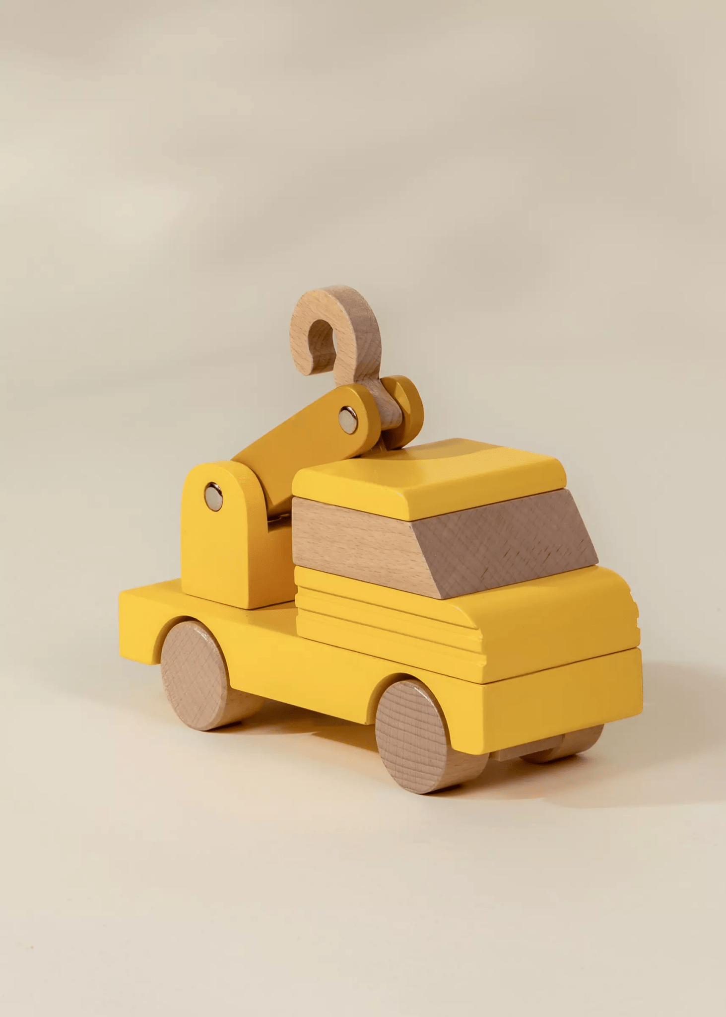 Coco Village Wooden Construction Vehicle - Tow Truck - Image 2