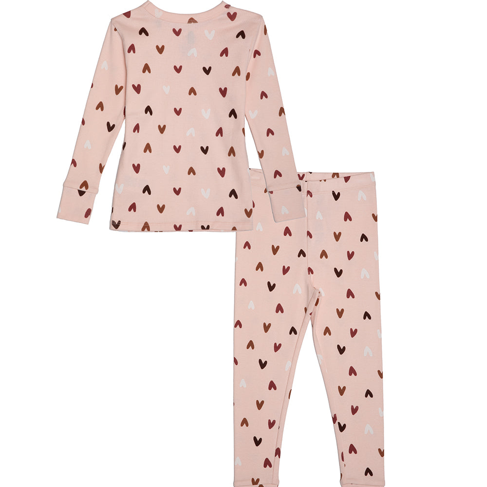 Long Sleeve 2 Piece Sleep Set TGFSL00 - Rose Hearts / 5y - Image 2