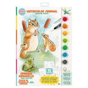 Bright Stripes Watercolor Field Journal Fauna