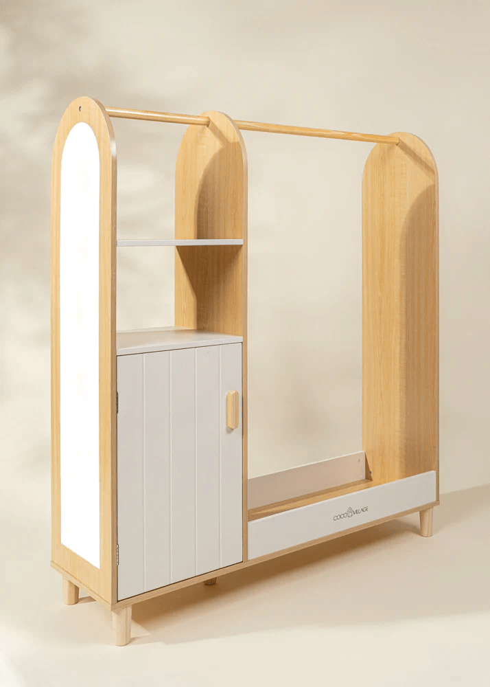 Coco Village Wooden Play Dress Up Wardrobe - Image 3