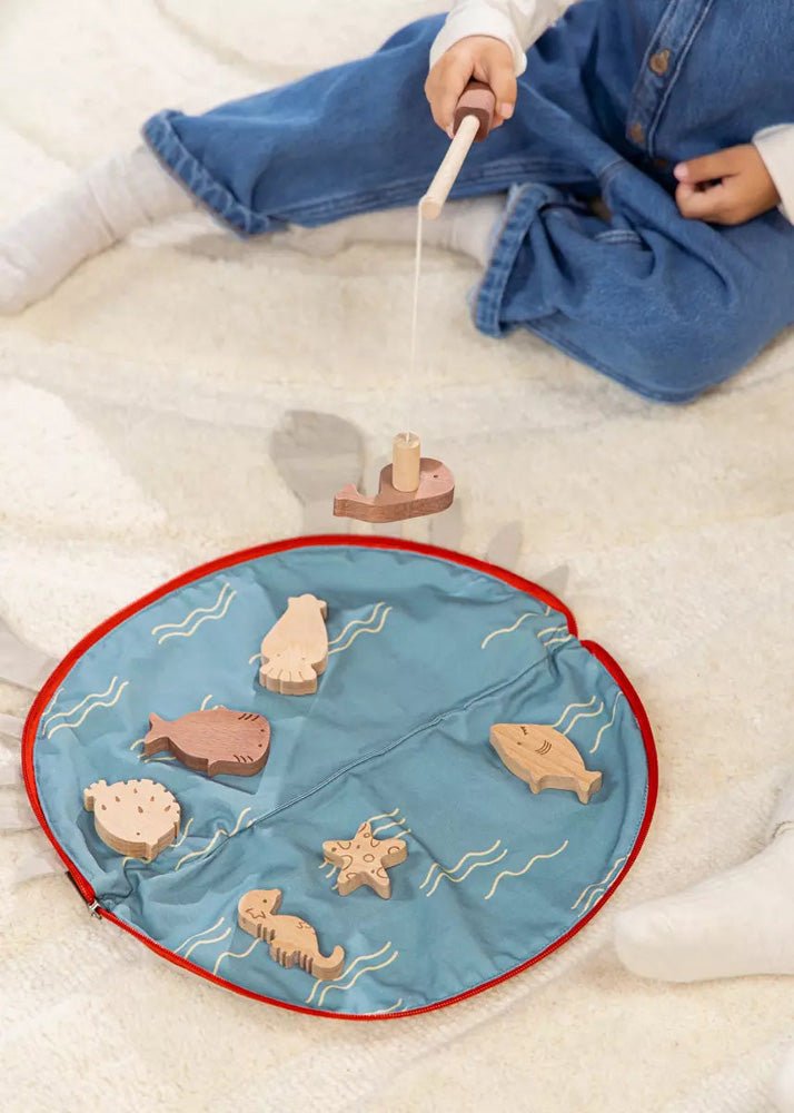 Wooden Fishing Game with Bag - Image 7