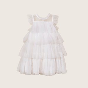 Tiered Dress TGHDR48 - White / 12-18m