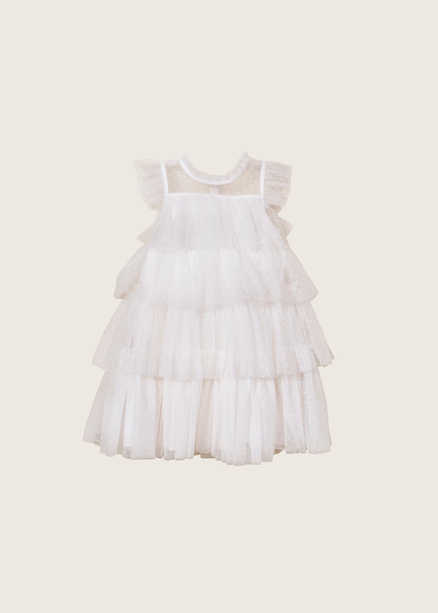 Tiered Dress TGHDR48 - White / 12-18m