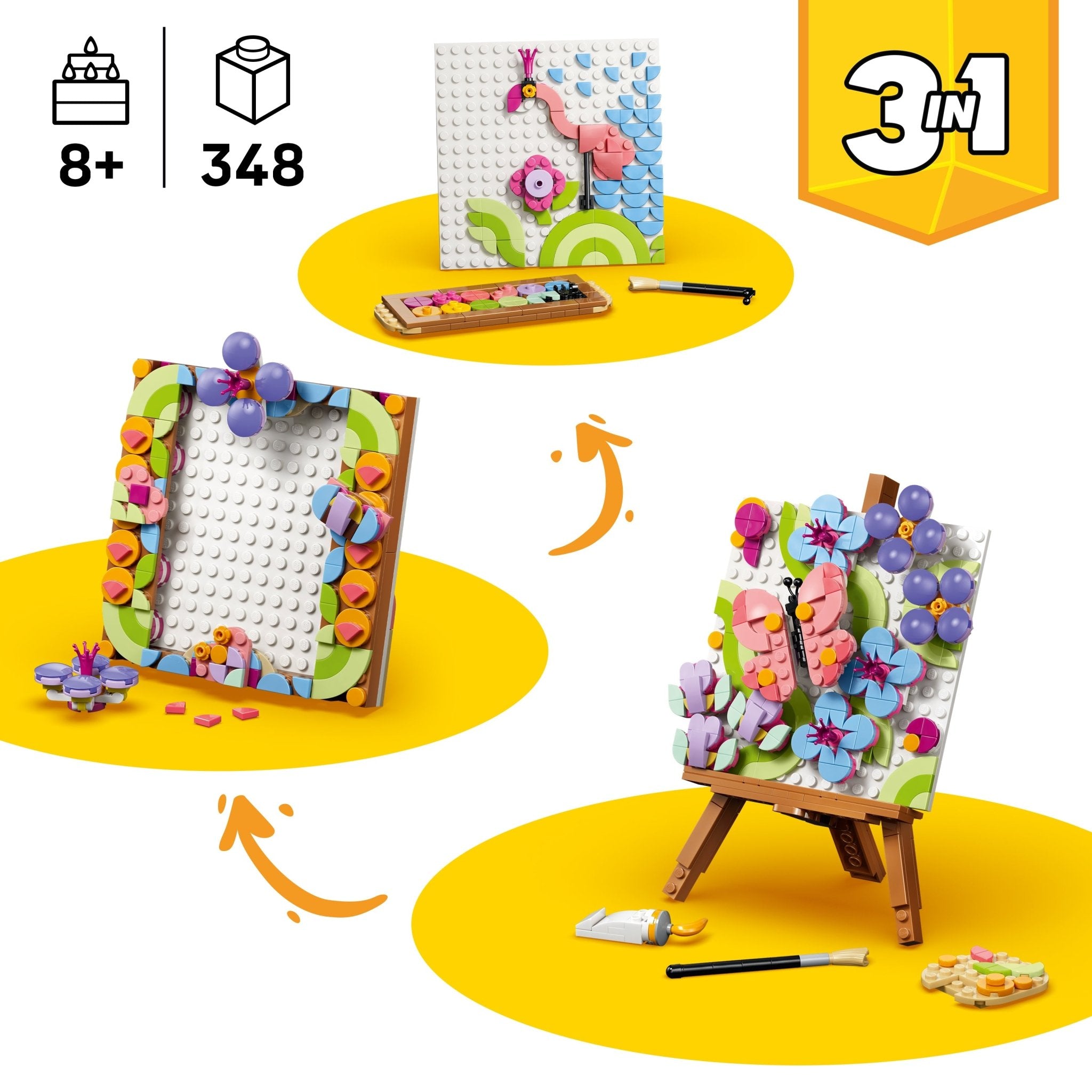 LEGO® Creator 3 in 1 Floral Art Decor Painting 31390 - Image 5