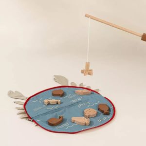 Wooden Fishing Game with Bag