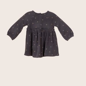 Empire Waist Dress - Obsidian / 0-3m