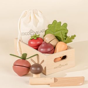 Premium Coco Village Wooden Vegetables playset