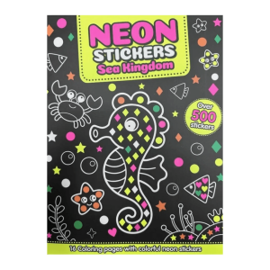 Hot Neon Stickers Colouring Book