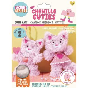 Bright Stripes DIY Chenille Cuties Cutie Cats