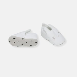 Rise Little Earthling Bunny Slide Ons Antique White 6-12m