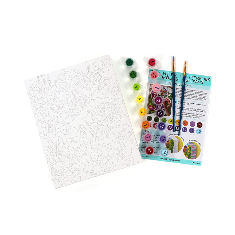 iHeartArt Paint By Numbers- Butterflies + Blooms - Image 14