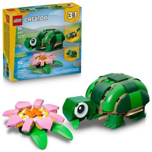 Premium LEGO® Turtle with a Water Lily Flower 31377