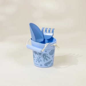 Silicone Beach Bucket & Accessories (3 pcs) - Under the sea
